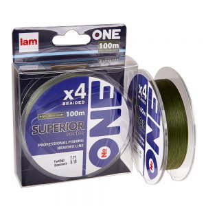 IAM Pleciony żyłka IAM Number One Superior 4X, 100 m, navygreen