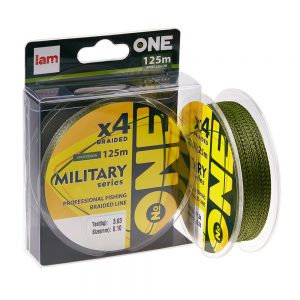 IAM Braided line IAM Number One Military 4X, 125 m, spotgreen