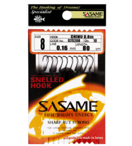SASAME kabliukai su valu Snelled Hooks  CHINU U25208 NS