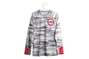 Long sleeve T-shirt Volga Baits Narval Grey Fish, size 48